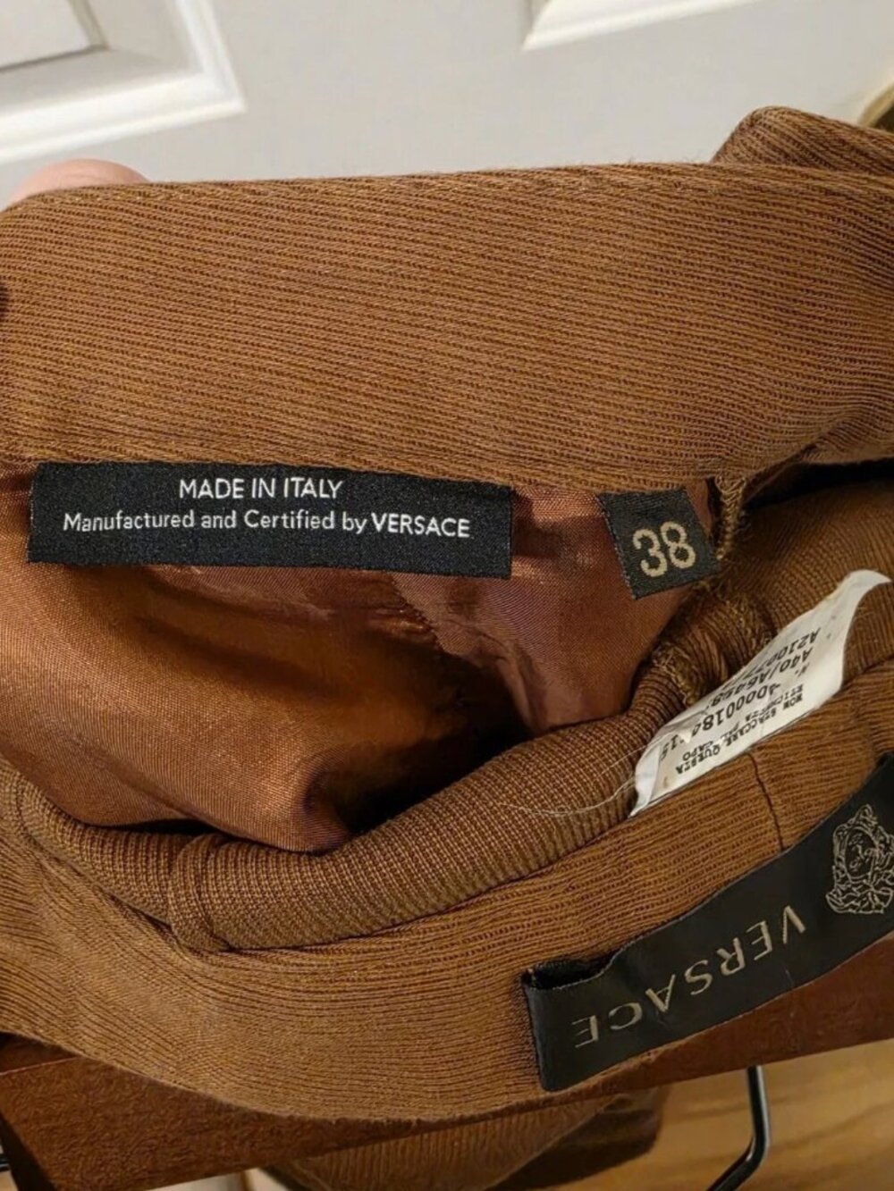 Versace Trousers Camel Color High-Waisted Tailored Pants โ Made in Italy - Picture 5 of 7